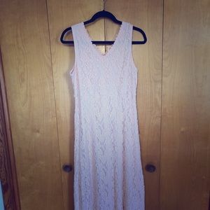 Pinkblush Maternity Pink Lace Maxi Dress